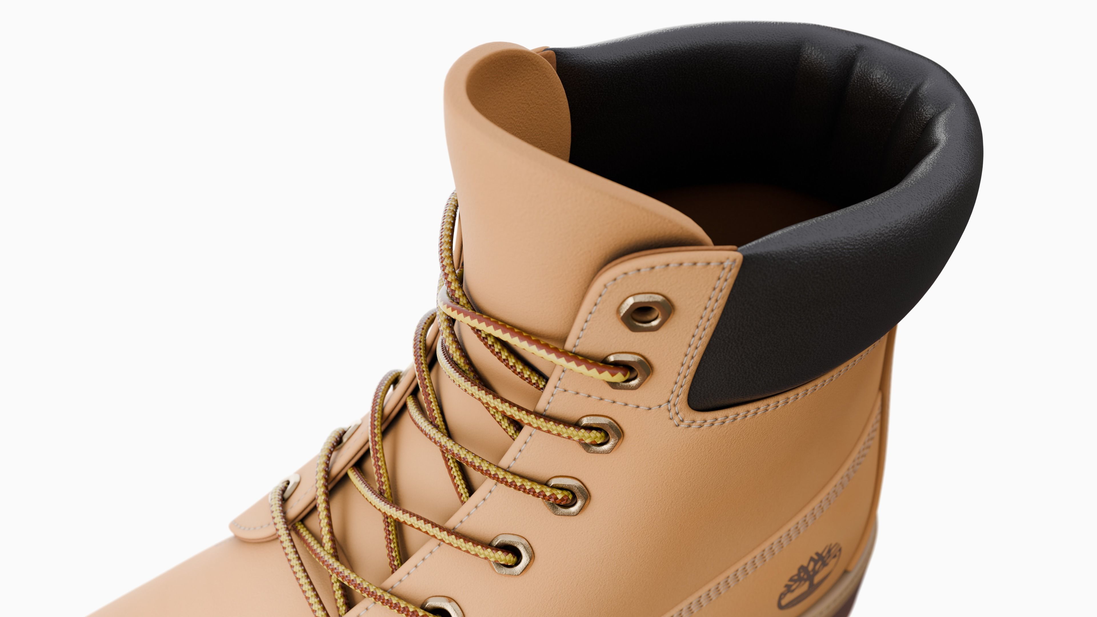 Timberland boots Low-poly 3D model_25
