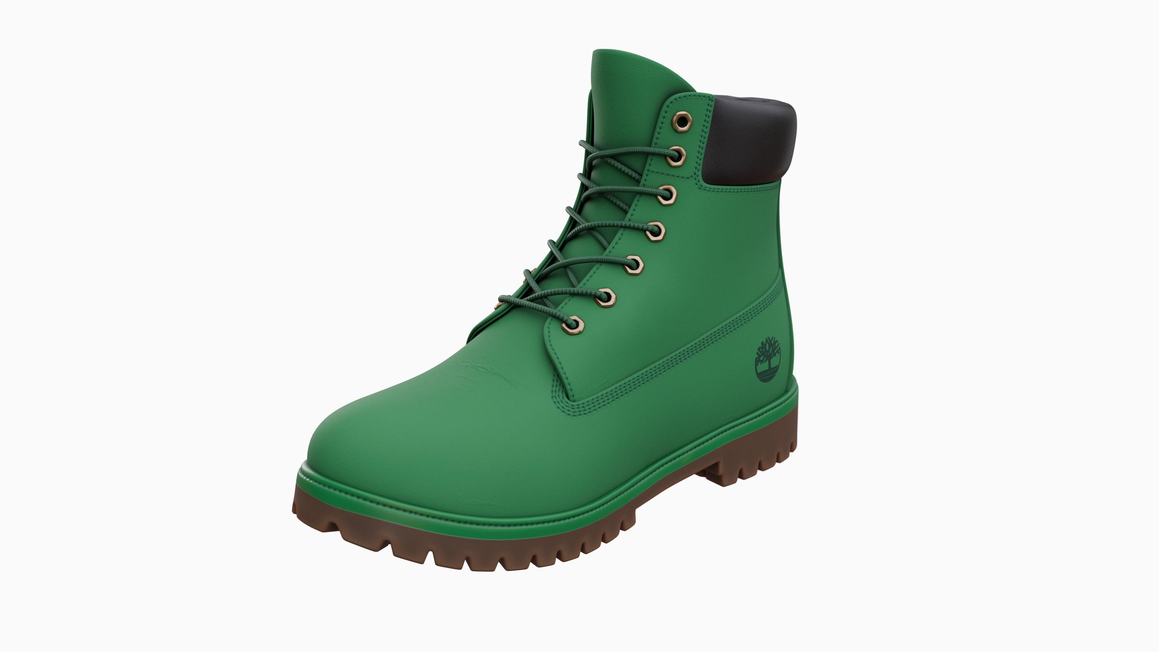 Timberland boots Low-poly 3D model_34