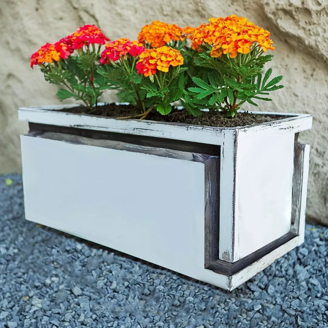 Elegant Rectangular Garden Planter 3D print model