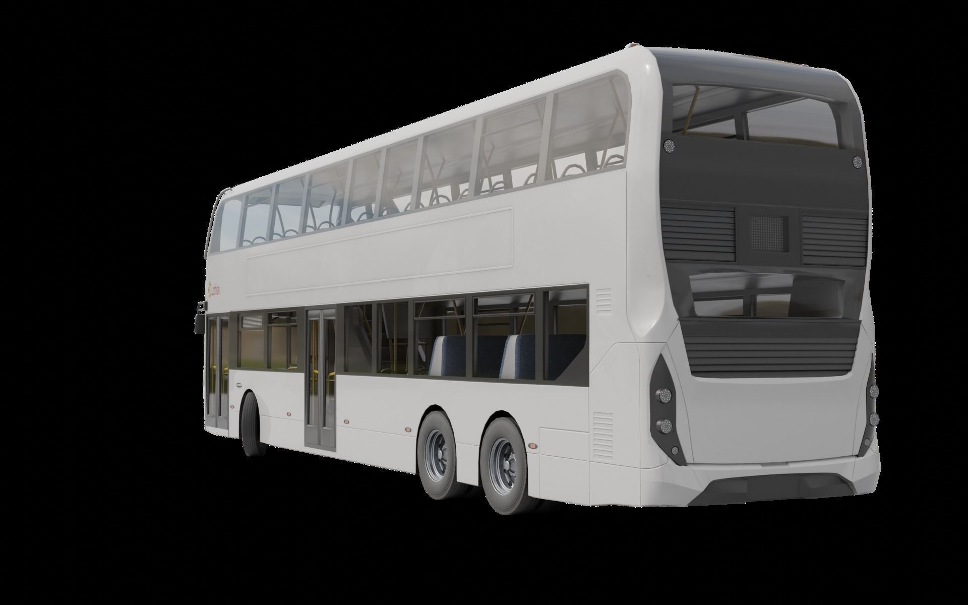 Enviro 400 XLB Low-poly 3D model_3
