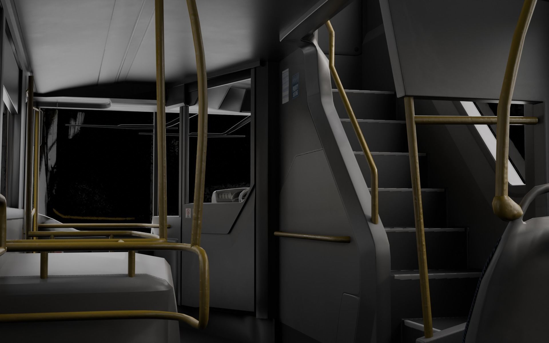 Enviro 400 XLB Low-poly 3D model_8