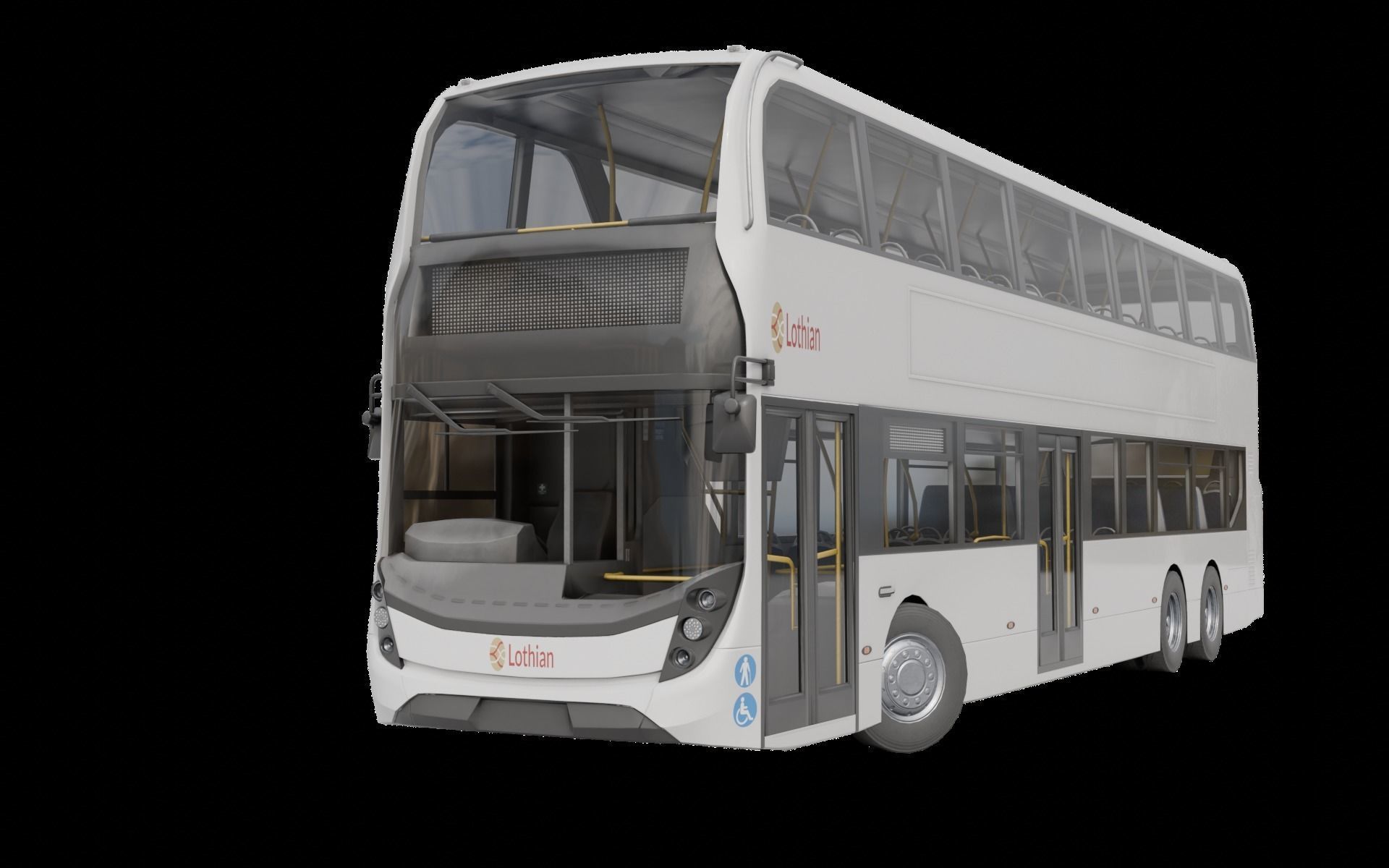 Enviro 400 XLB Low-poly 3D model_1