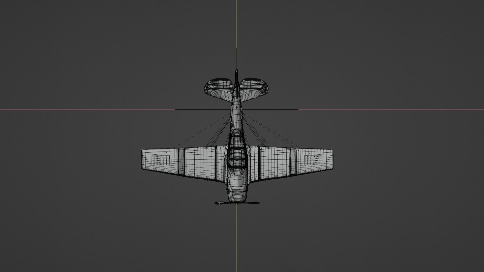 airplane t6 texan  low poly Low-poly 3D model_11