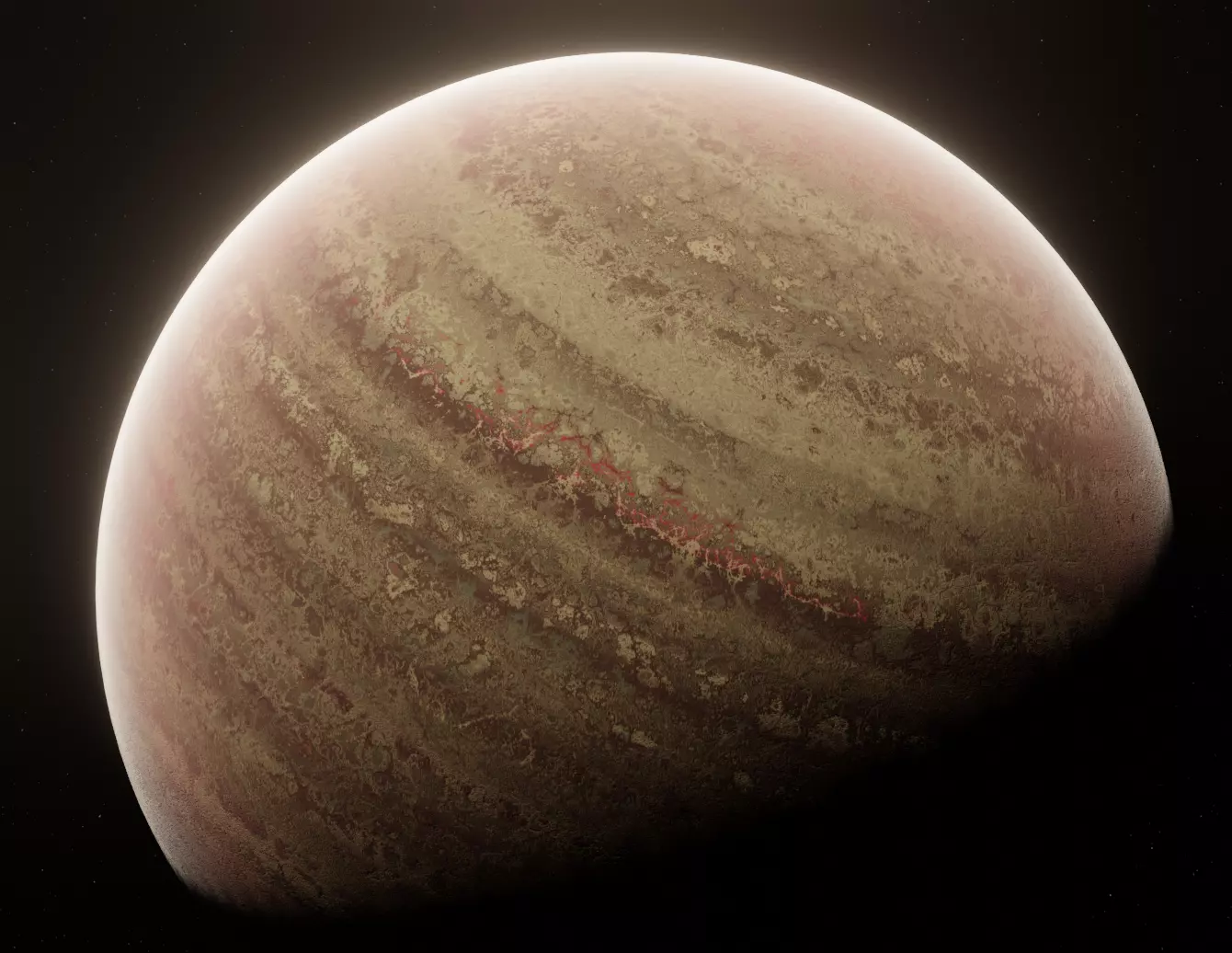 Planet Space Ready to game Low-poly 3D model_0