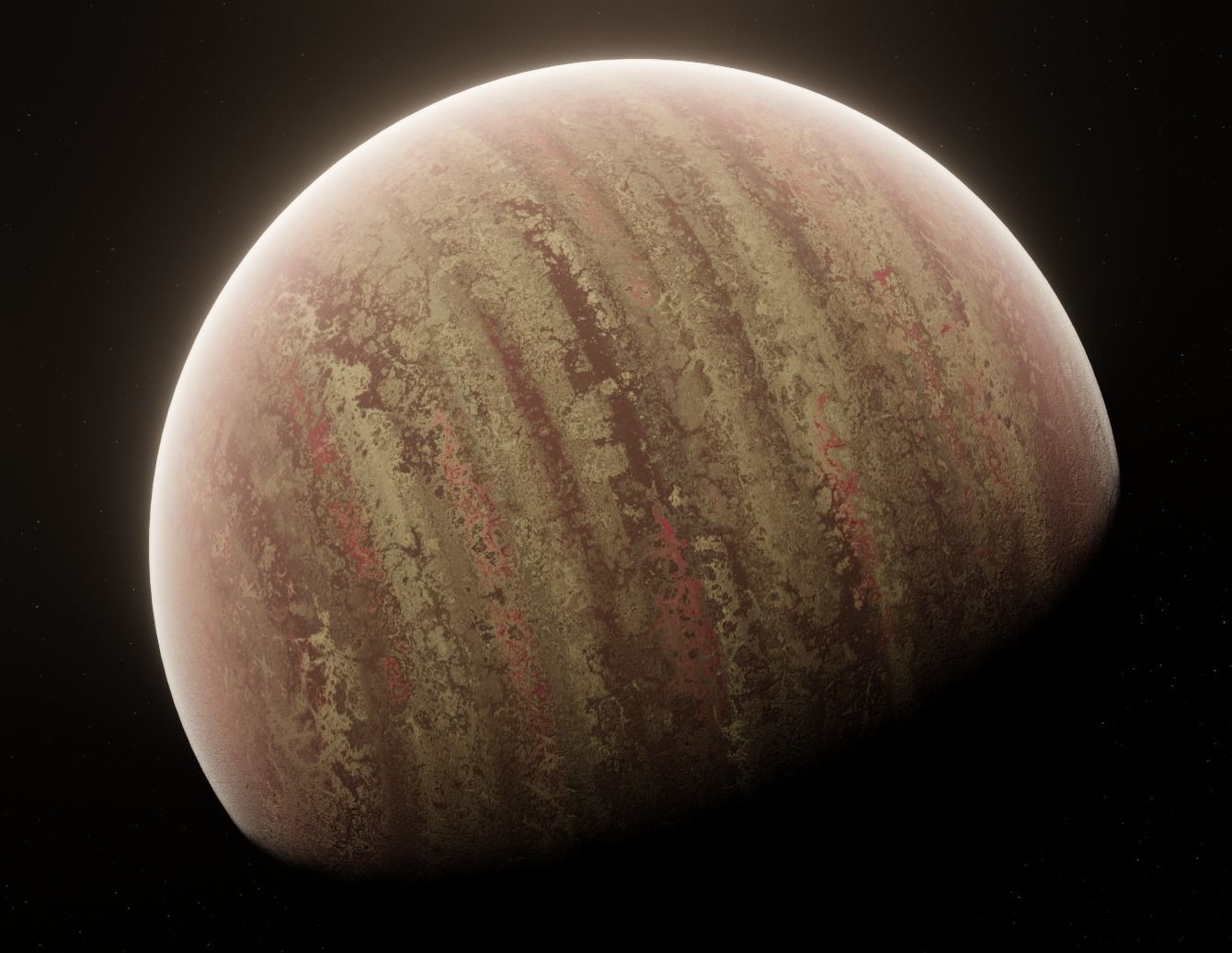 Planet Space Ready to game Low-poly 3D model_4