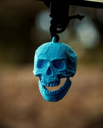 KEYCHAIN SKULL WITH ARTICULATED JAW 3D print model