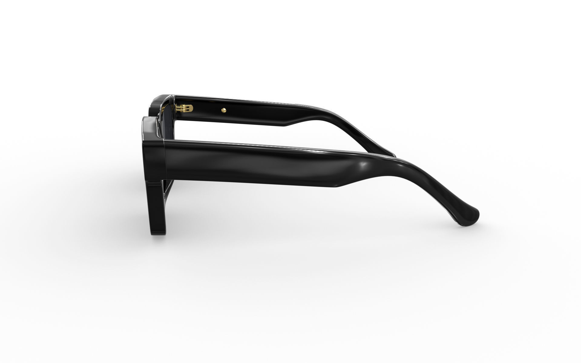 Square Frame Sunglasses 3D model_1
