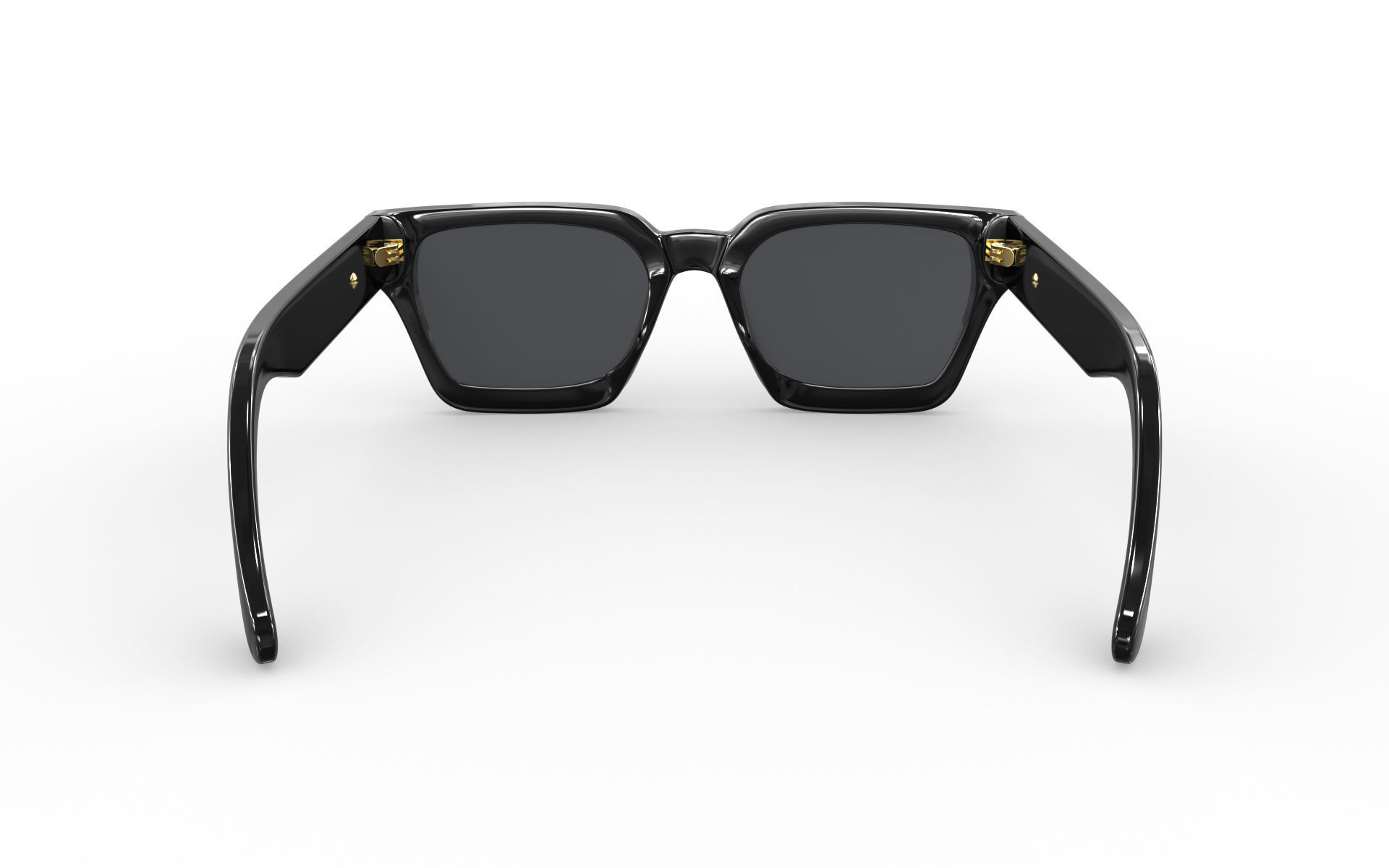 Square Frame Sunglasses 3D model_6