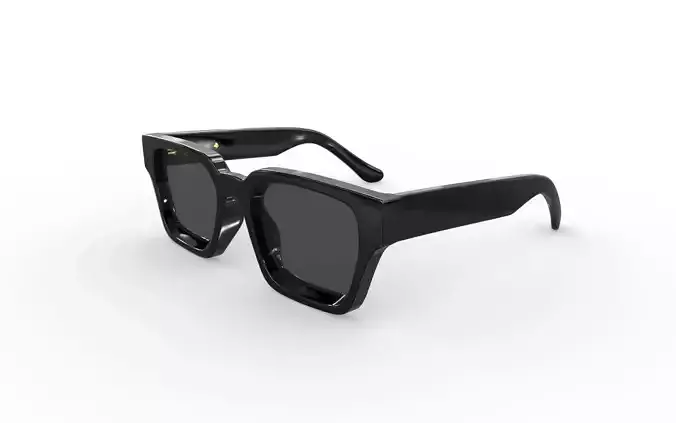 Square Frame Sunglasses 3D model