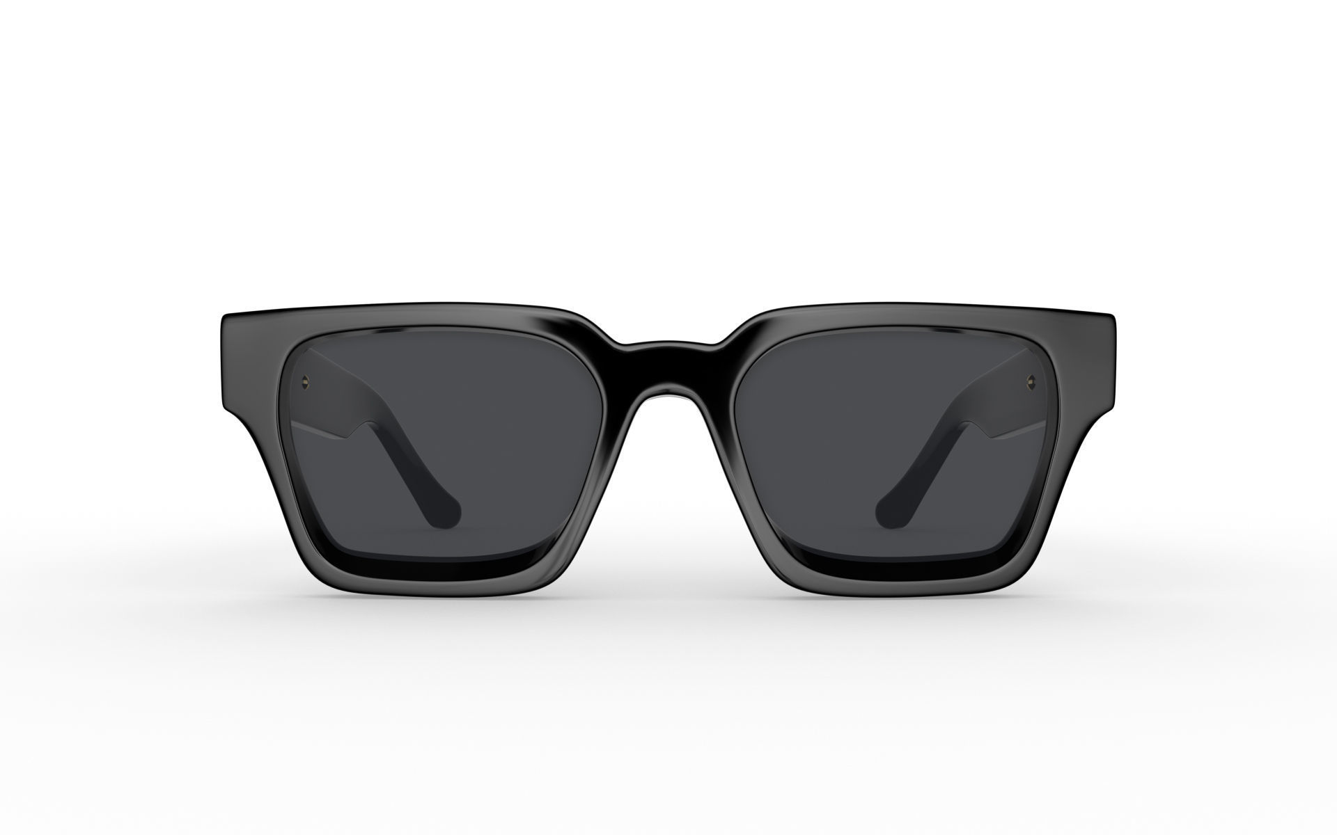 Square Frame Sunglasses 3D model_4