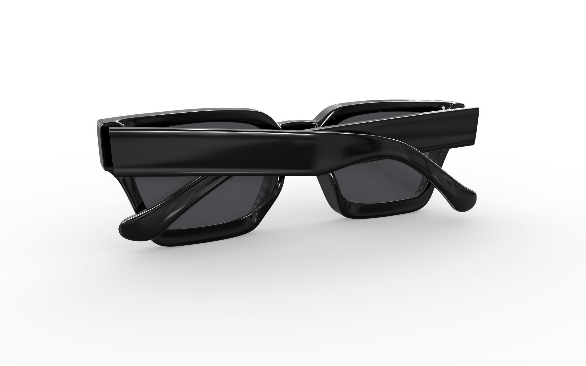 Square Frame Sunglasses 3D model_7