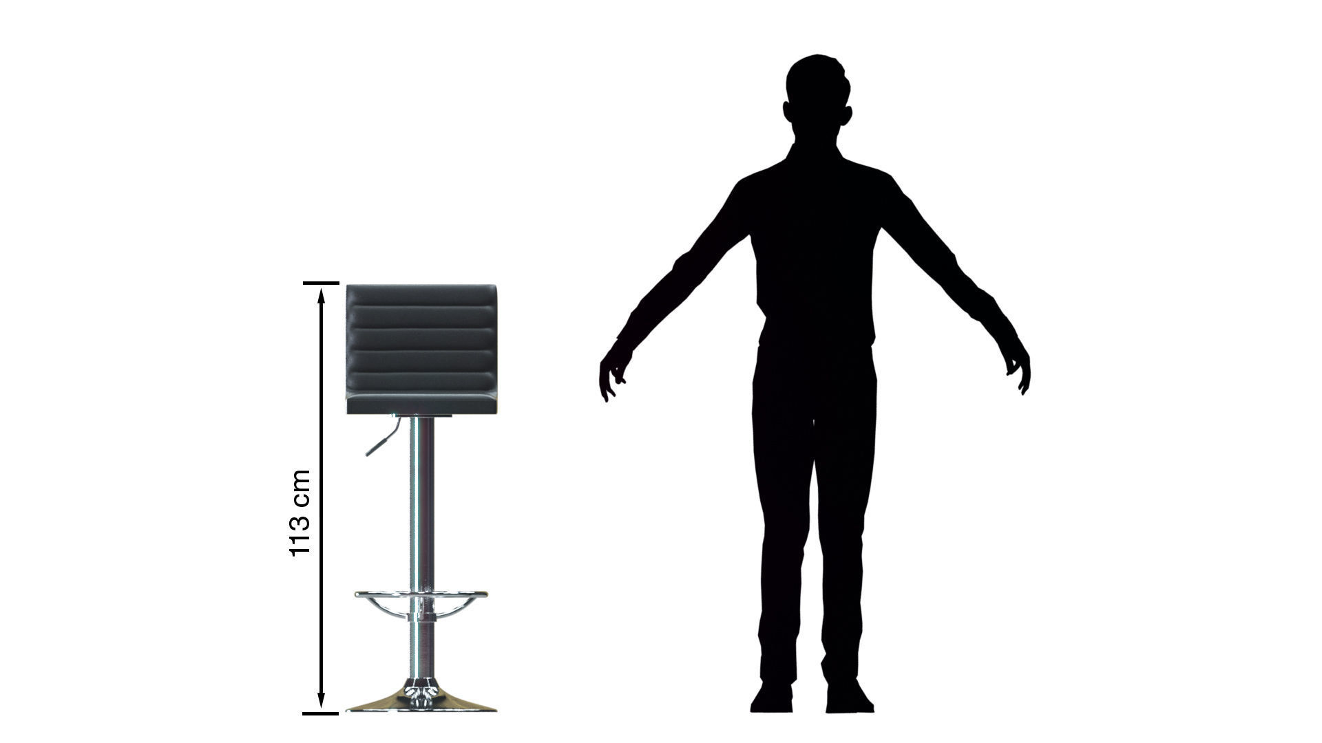 Bar Stool Low-poly 3D model_1