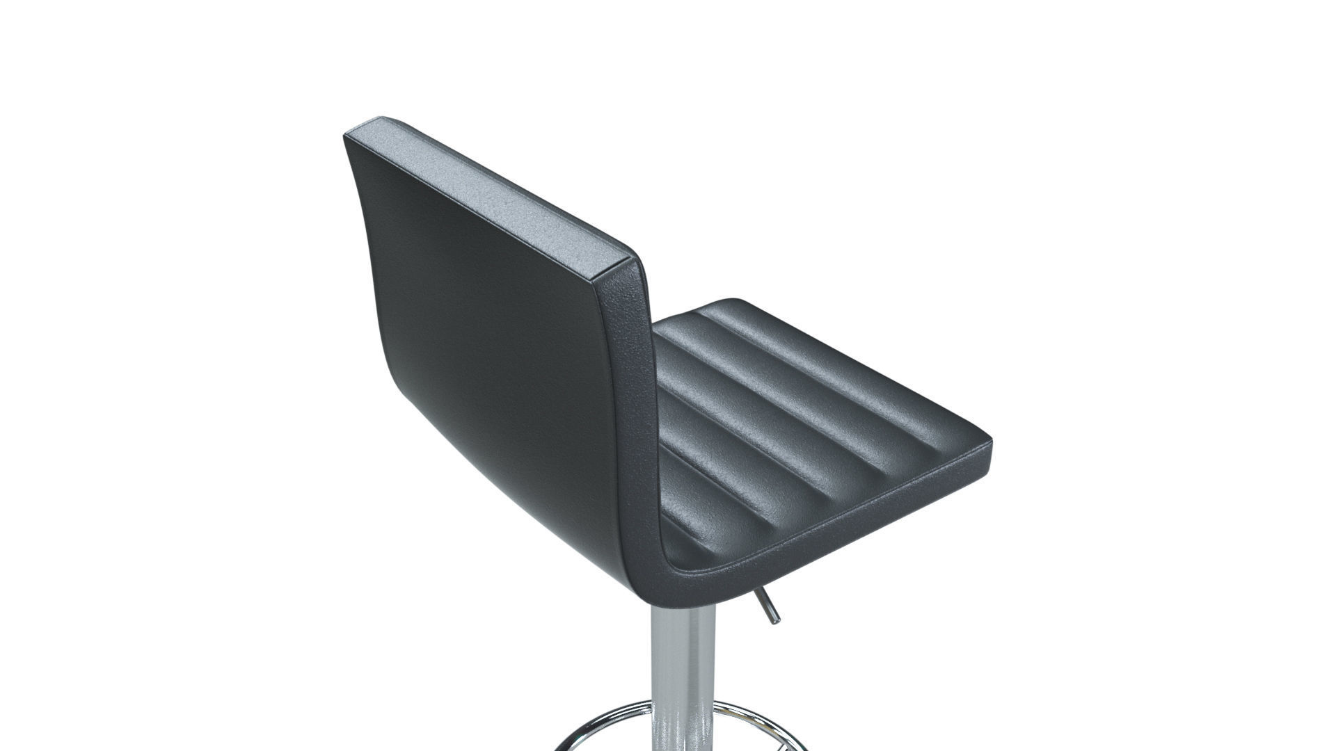 Bar Stool Low-poly 3D model_4