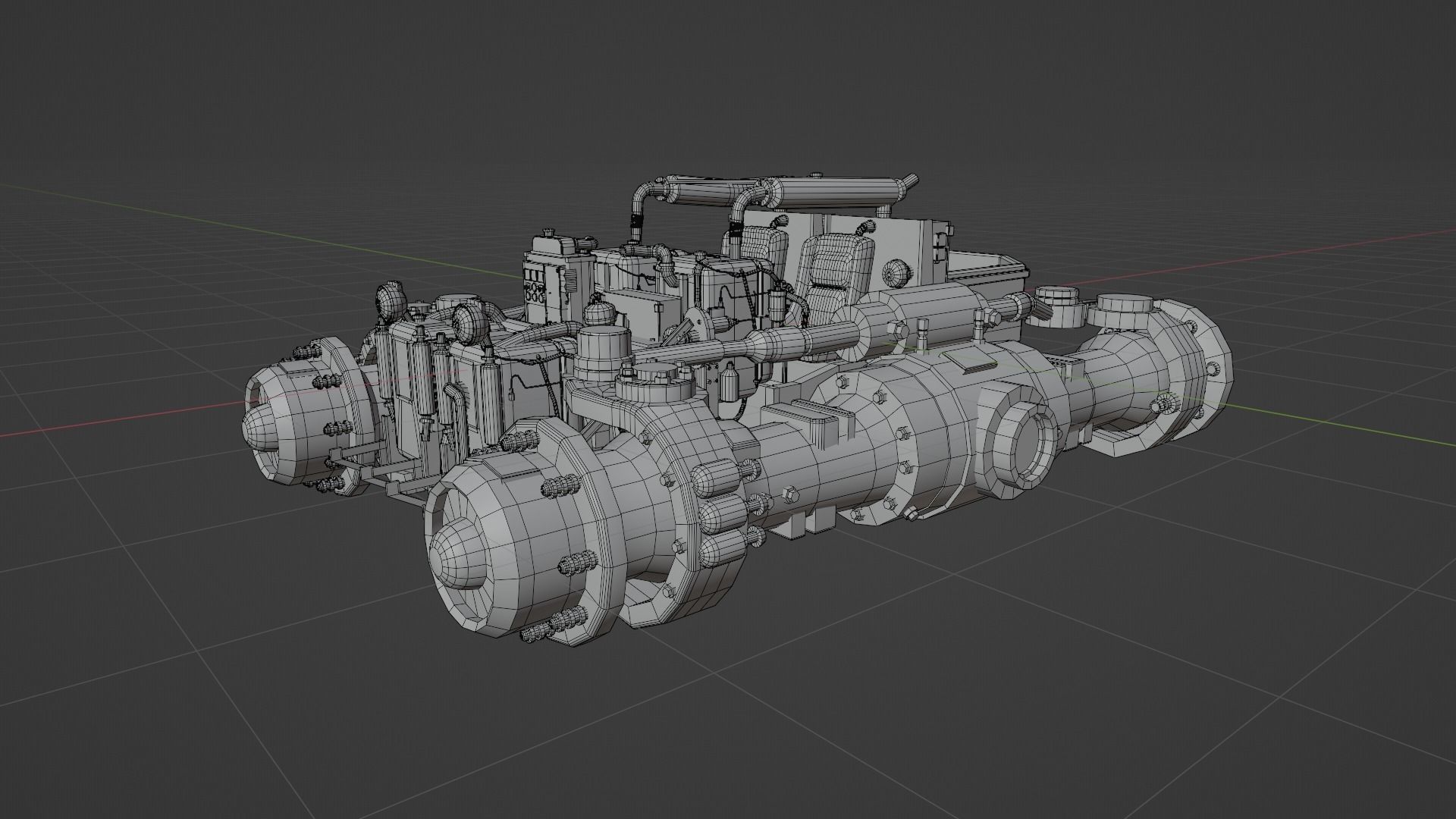 Dystopian Sci-Fi Junkyard Speeder 3D model_3