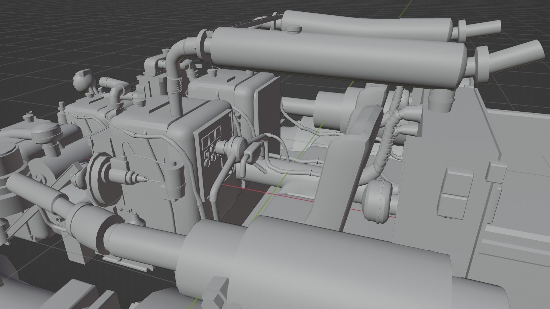 Dystopian Sci-Fi Junkyard Speeder 3D model_4