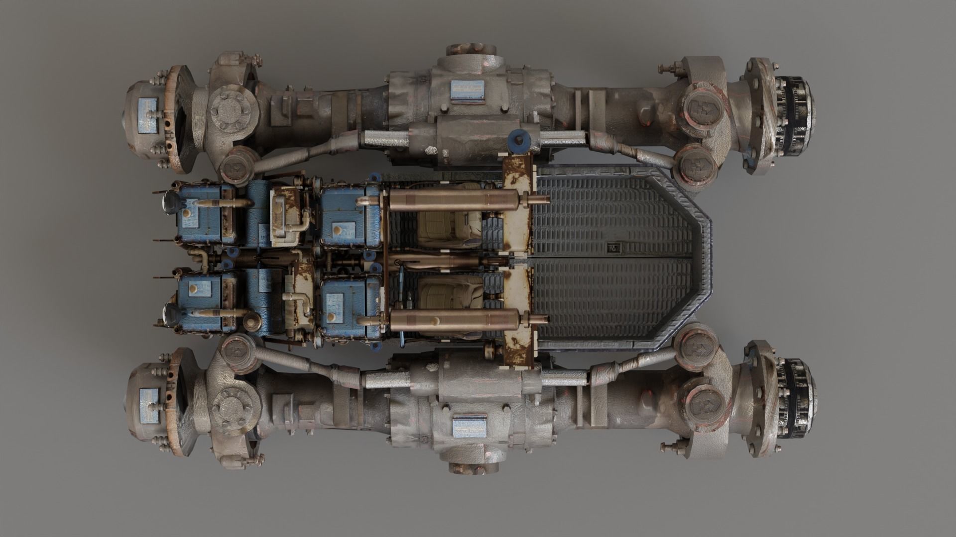 Dystopian Sci-Fi Junkyard Speeder 3D model_2