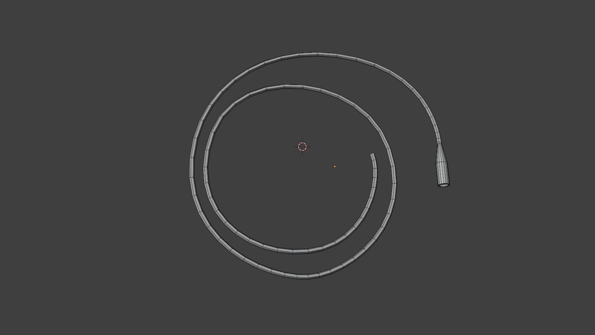 Rectal Cannula Size 20-26 fr Low-poly 3D model_1