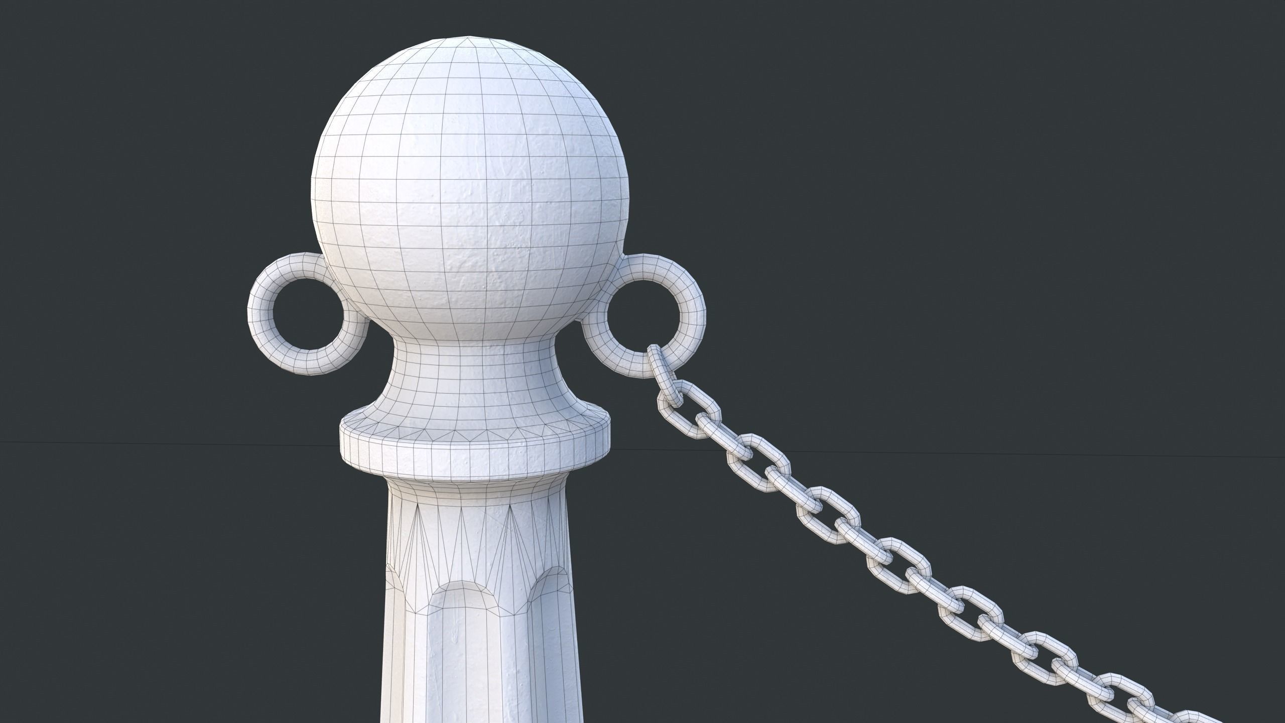 Street Bollard 06 PBR Game Ready Low-poly 3D model_18