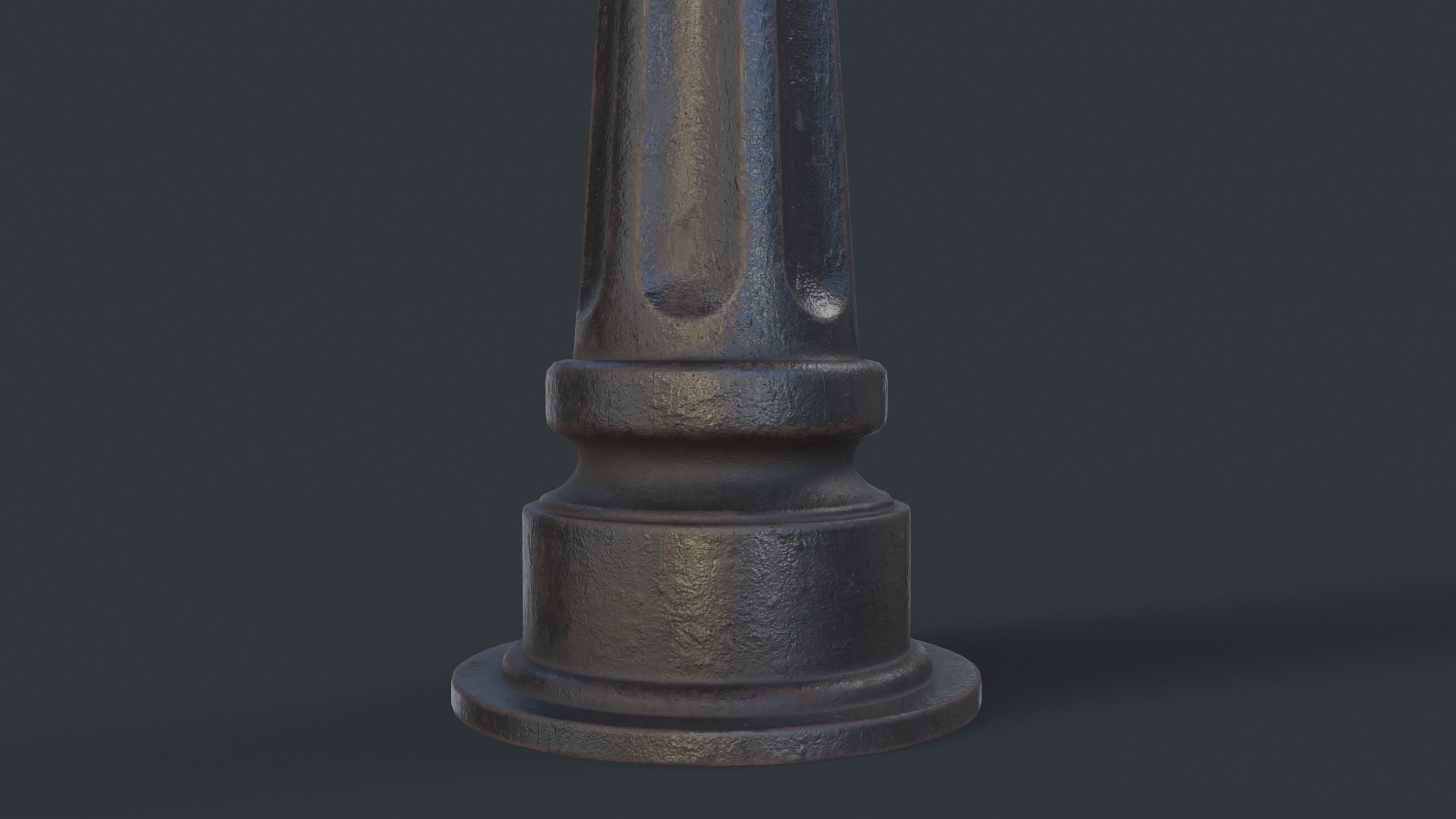 Street Bollard 06 PBR Game Ready Low-poly 3D model_15