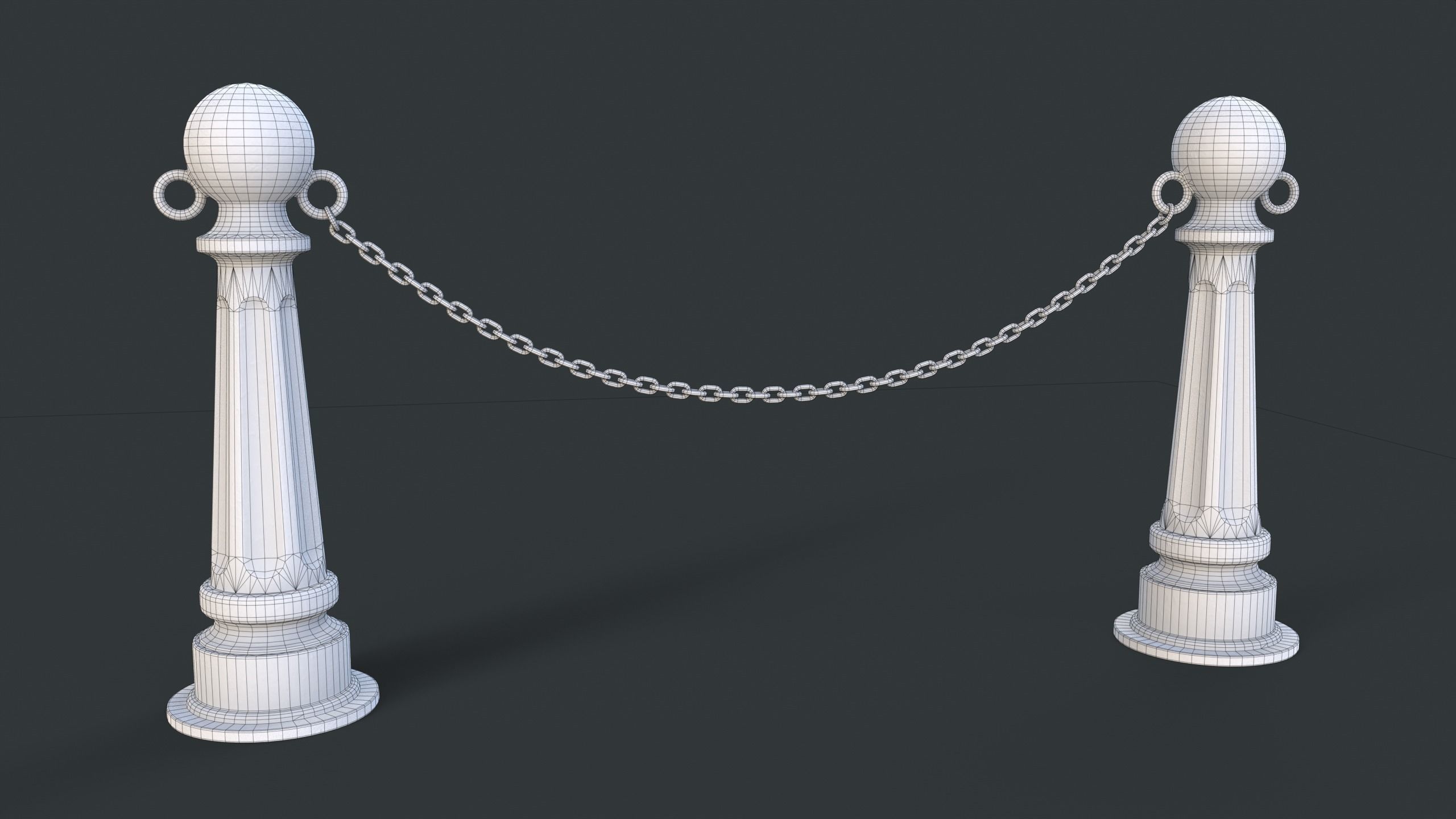 Street Bollard 06 PBR Game Ready Low-poly 3D model_17