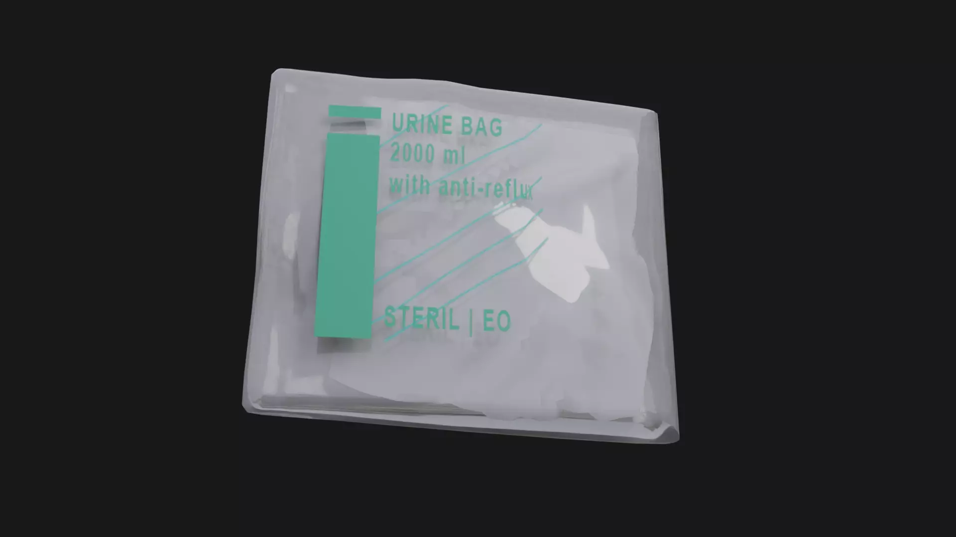 Medical Urine Bag Low-poly 3D model