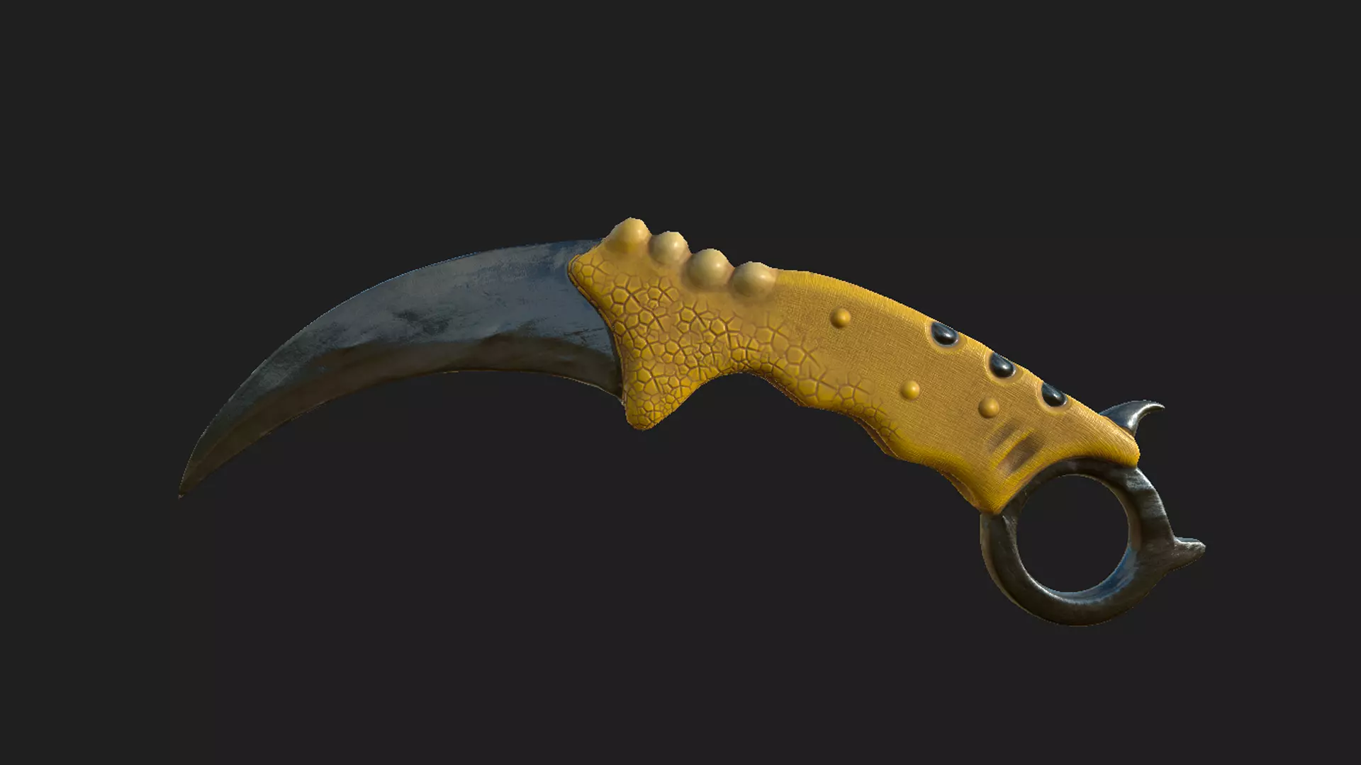 Karambit Eagle Claw Low-poly 3D model_0