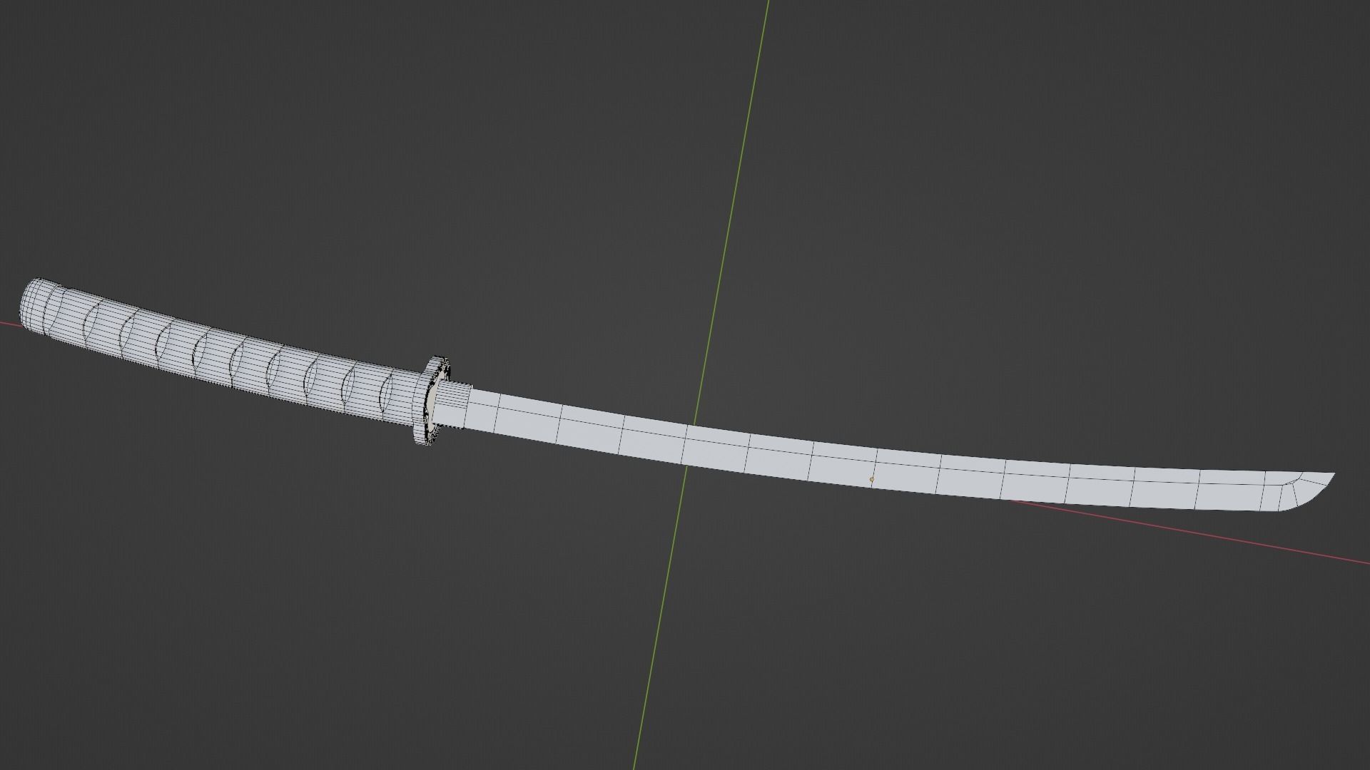 Katana Low-poly 3D model_5