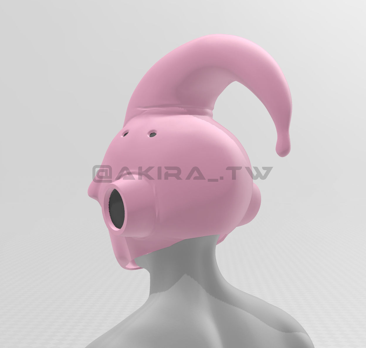 Kid Buu Helmet Dragon Ball Cosplay 3D print model_3