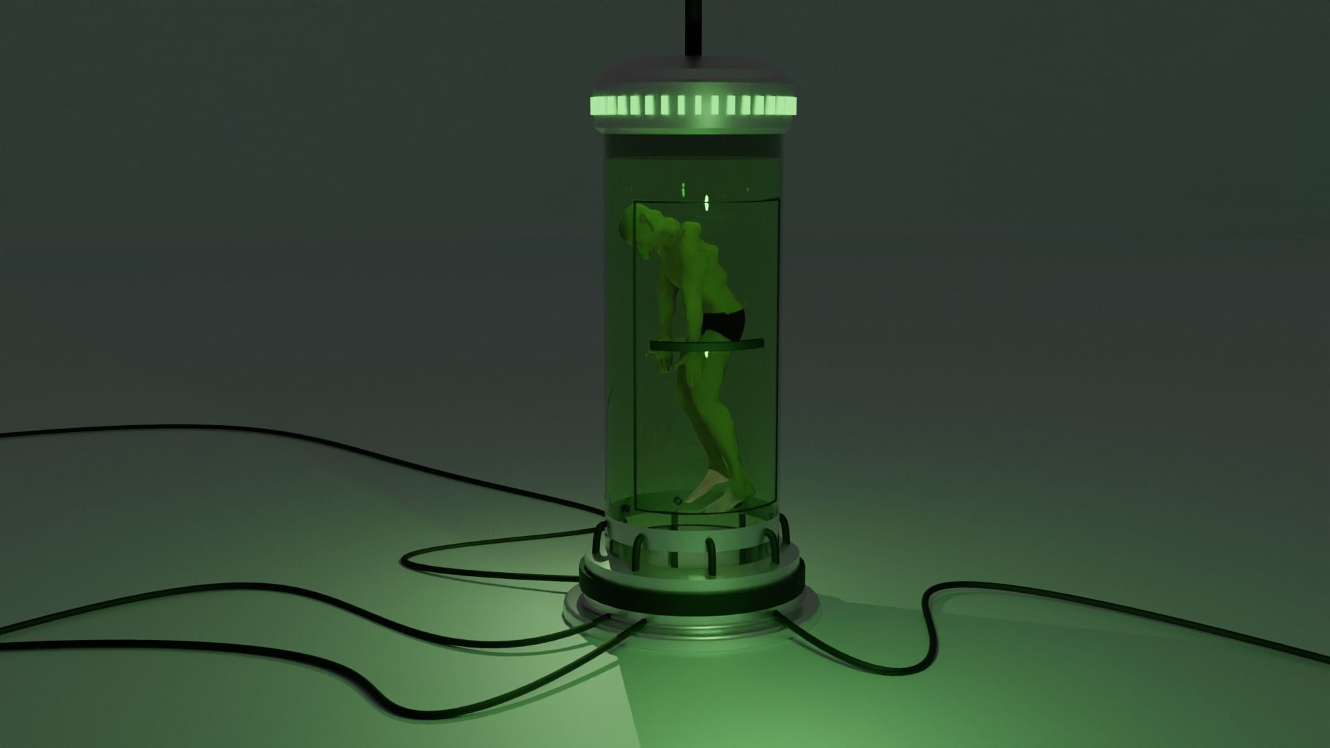 Cloning Chamber Low-poly 3D model_1