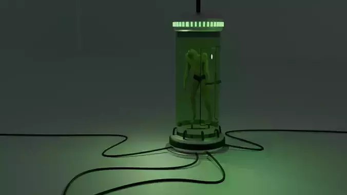 Cryo Clone Containment Pod Sci-Fi Horror Asset