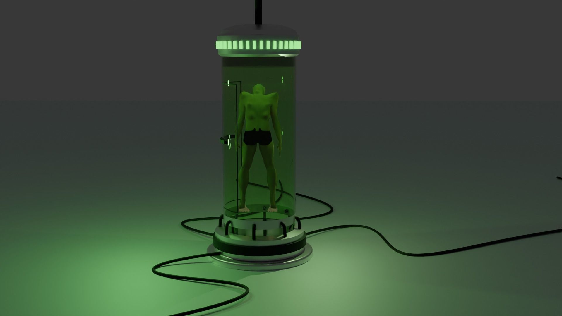 Cloning Chamber Low-poly 3D model_5