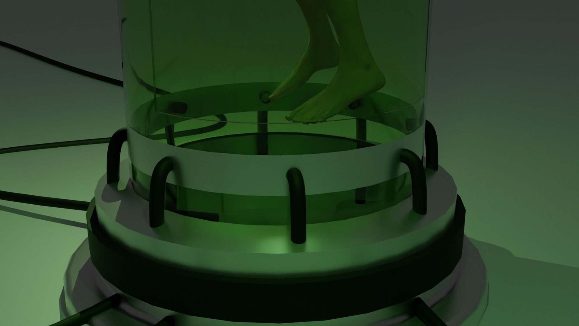 Cloning Chamber Low-poly 3D model_4