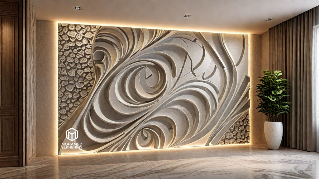 mural decor set wall panel 22 3D model_5