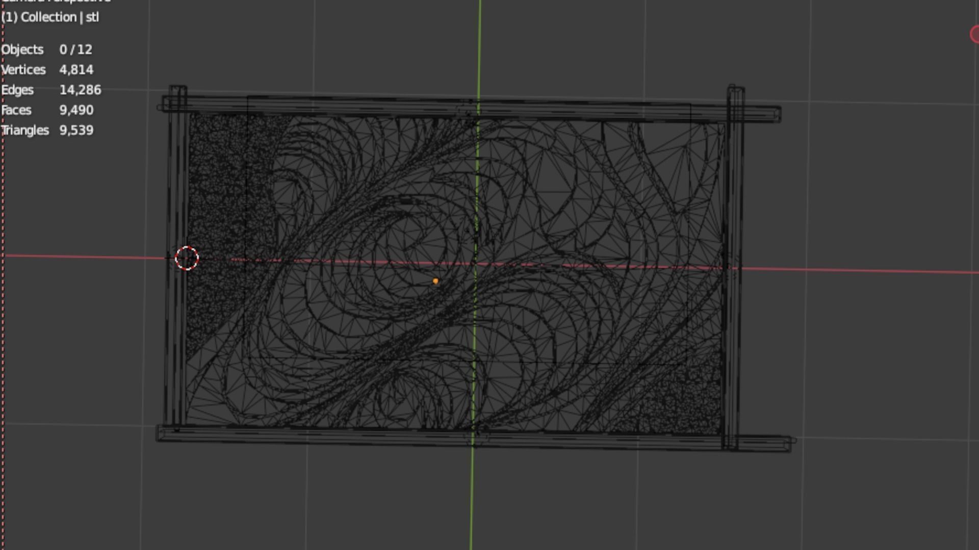 mural decor set wall panel 22 3D model_4