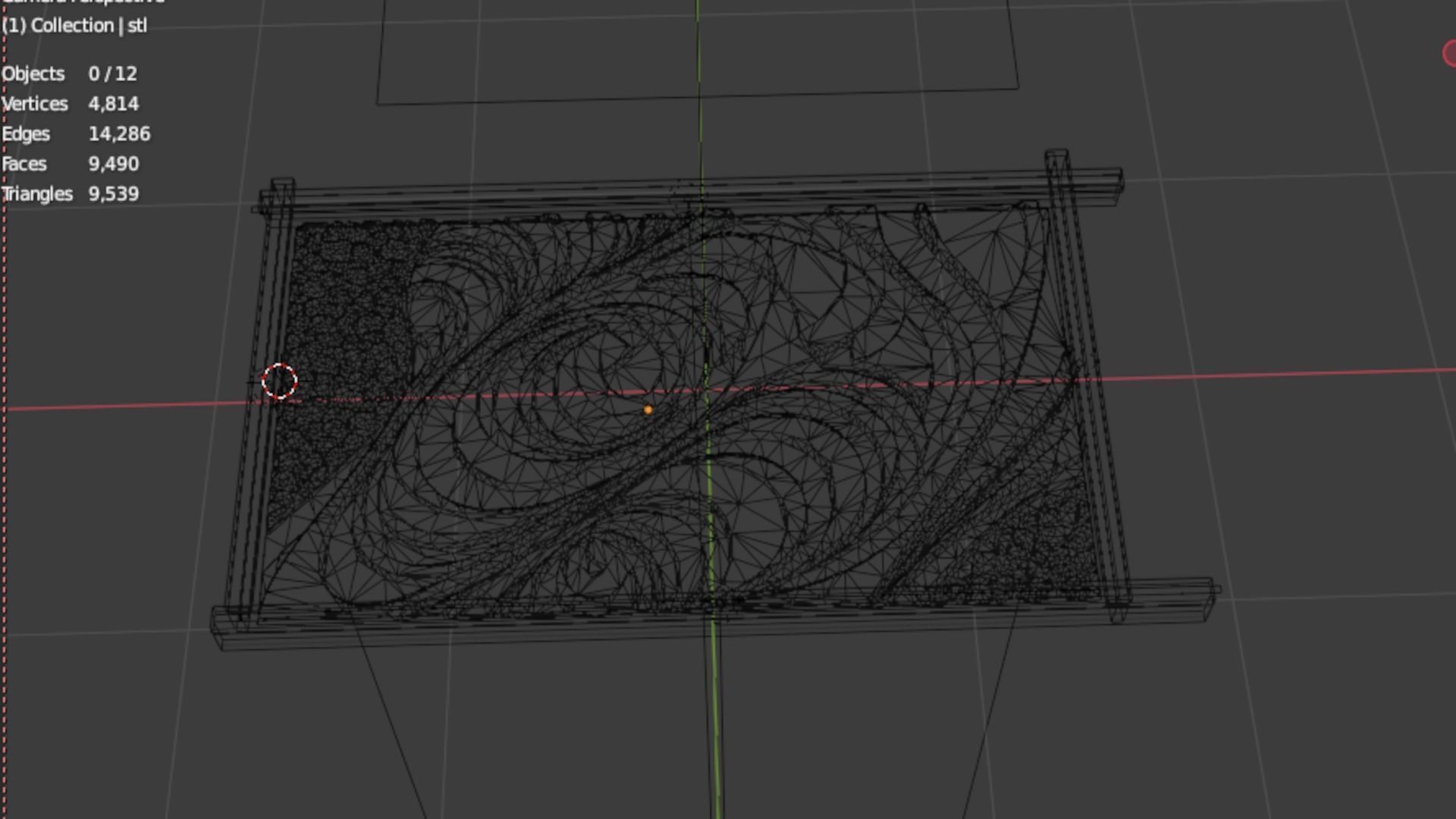 mural decor set wall panel 22 3D model_8