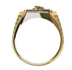 HORSESHOE RING WITH HORSE - ANILLO HERRADURA Y CABALLO 3D print model_2