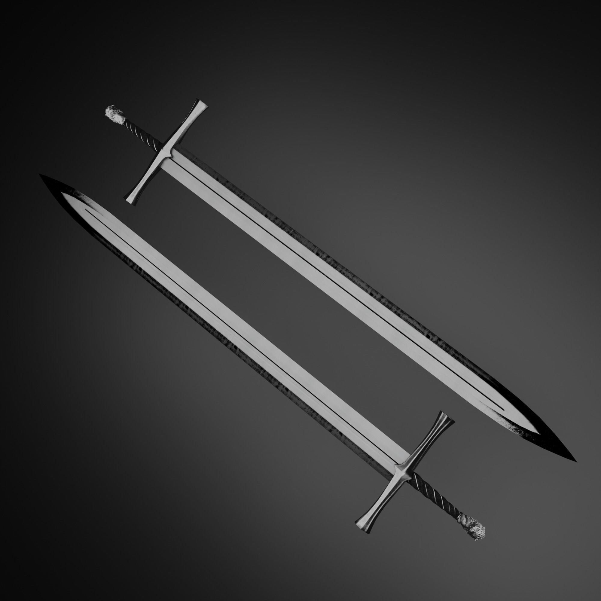 Lion Sword Low-poly 3D model_1