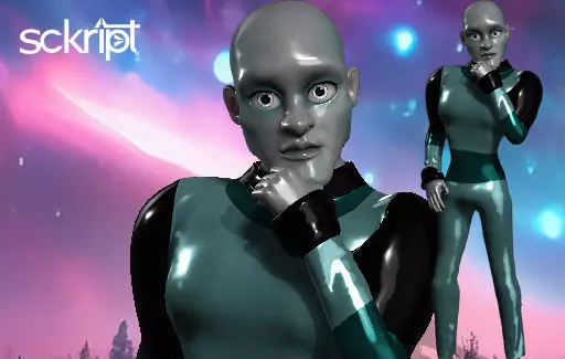 Sckript Toon Series Science-fiction collection The co-pilot Low-poly 3D model_0