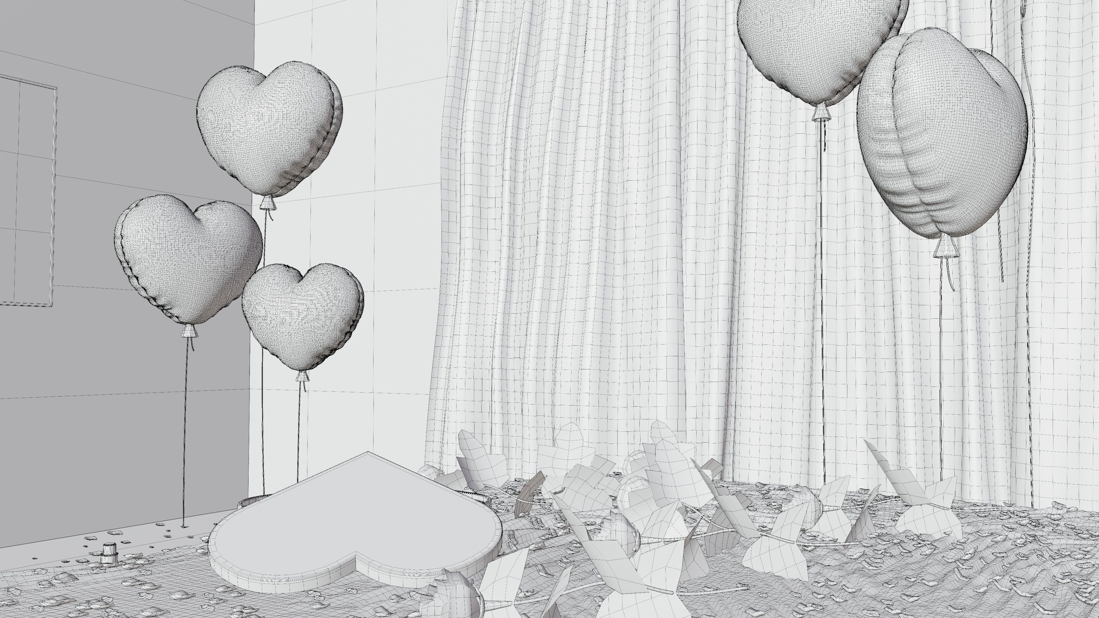 Valentines day Bedroom 3D model_19