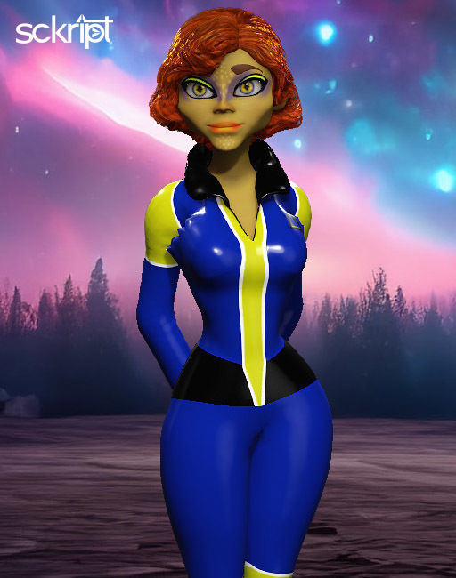 Sckript Toon Series Science-fiction collection The Officer Low-poly 3D model_2