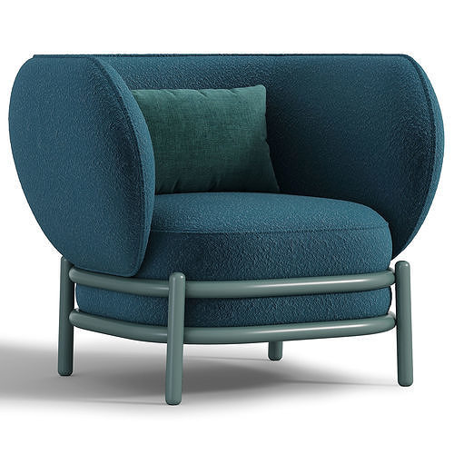LUFTBALLON BLUE LOUNGE CHAIR 3D model