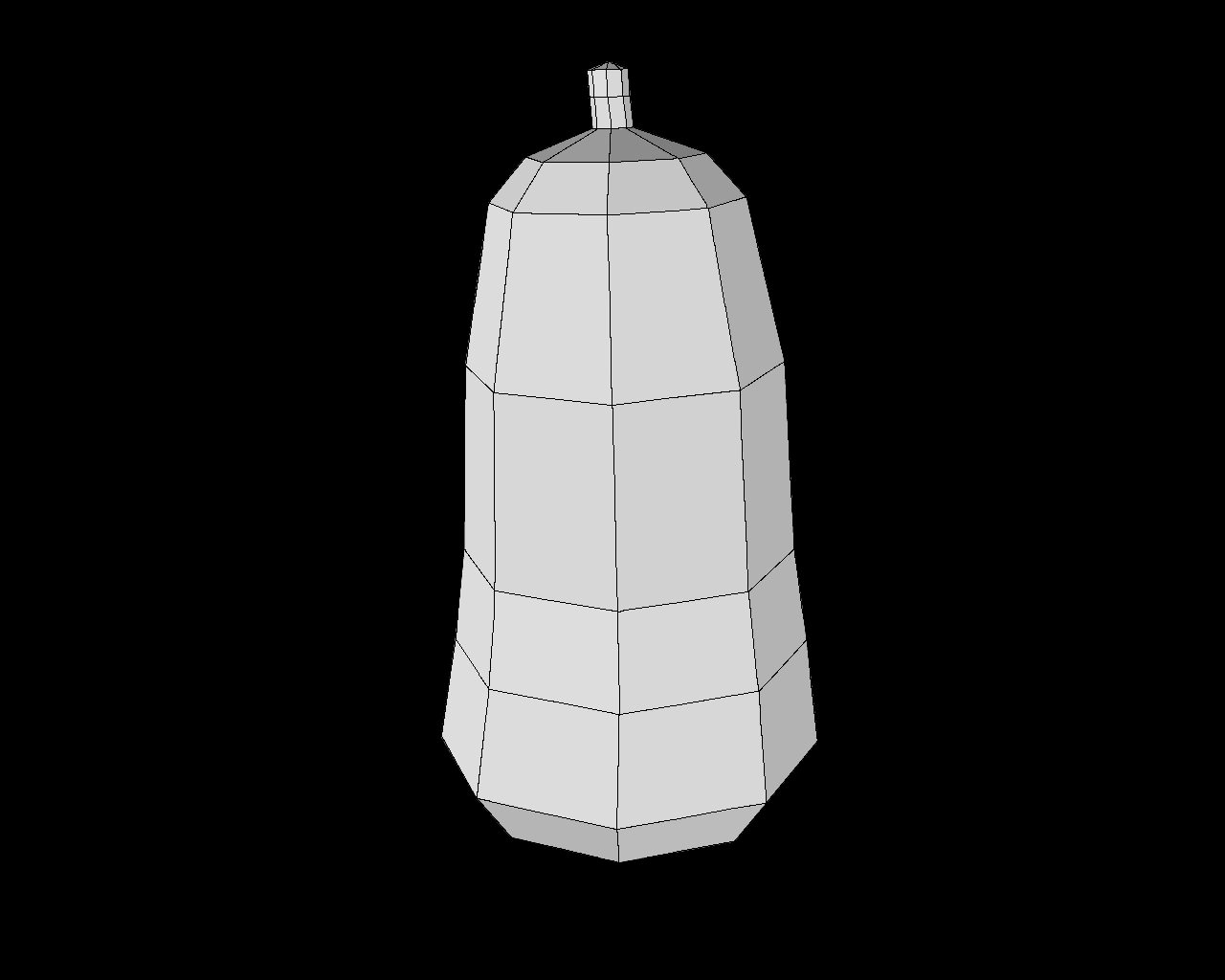 Creative Egg Plant Low-poly 3D model_2