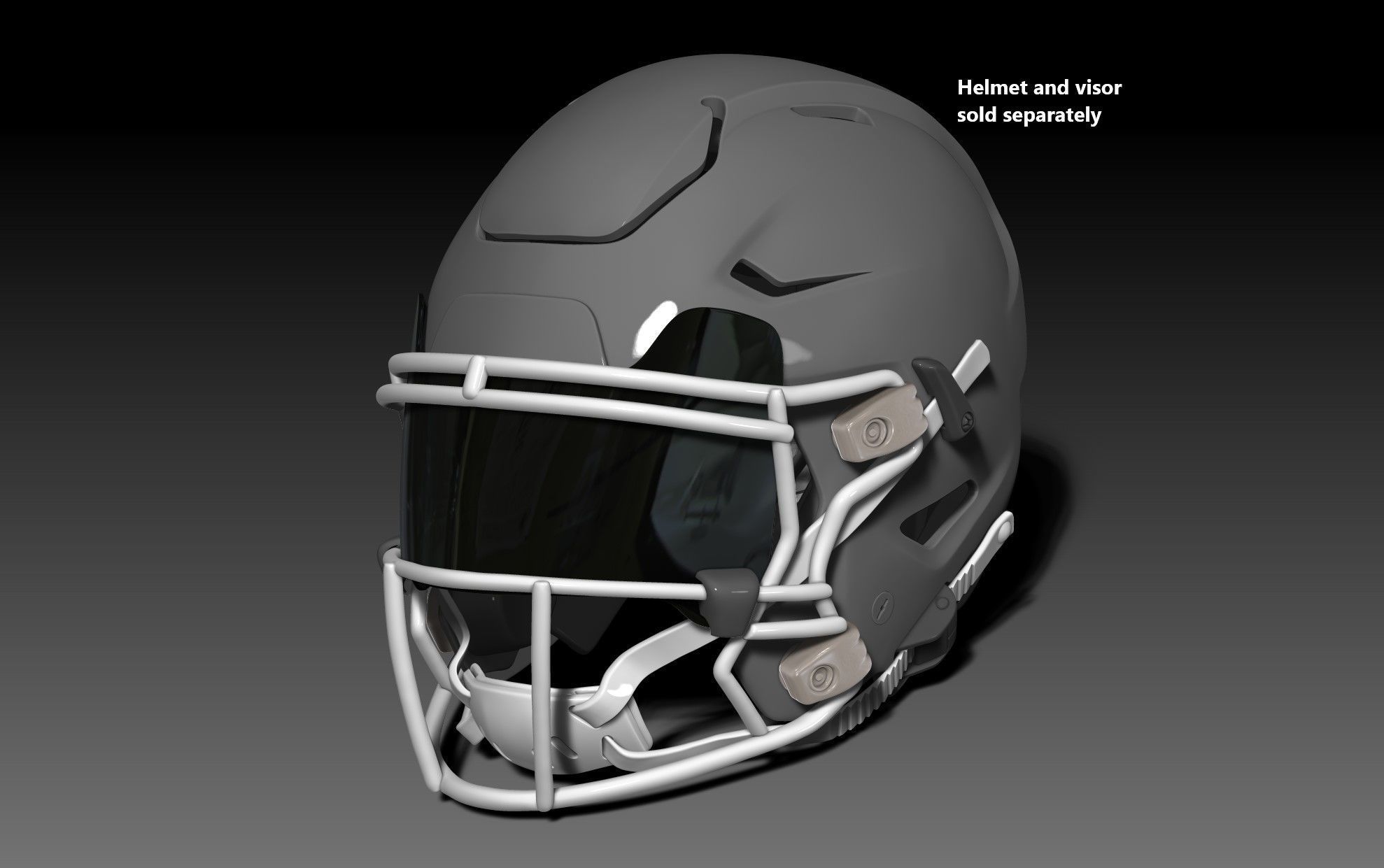Facemask Quarterback Pack for Riddell SPEEDFLEX helmet 3D print model_2