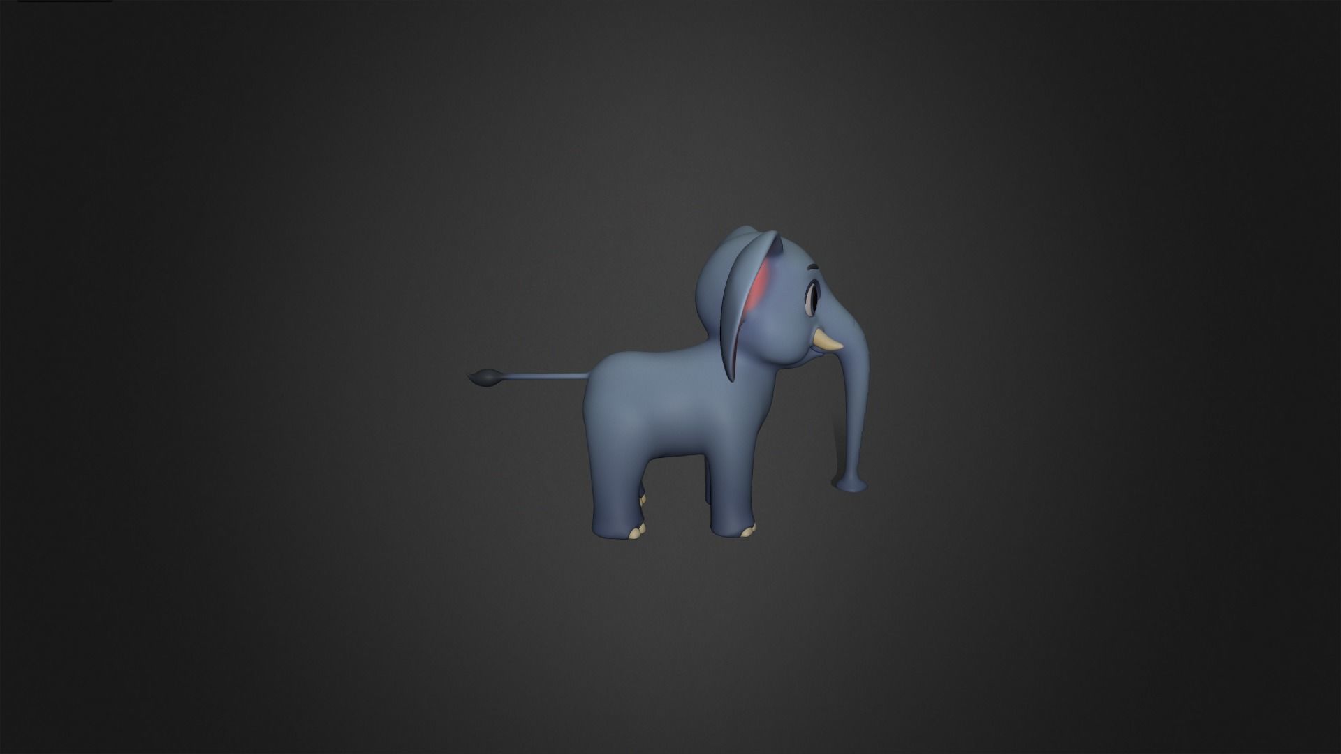 Asset - Cartoons - Animal Elephant Rigged 3D model_6
