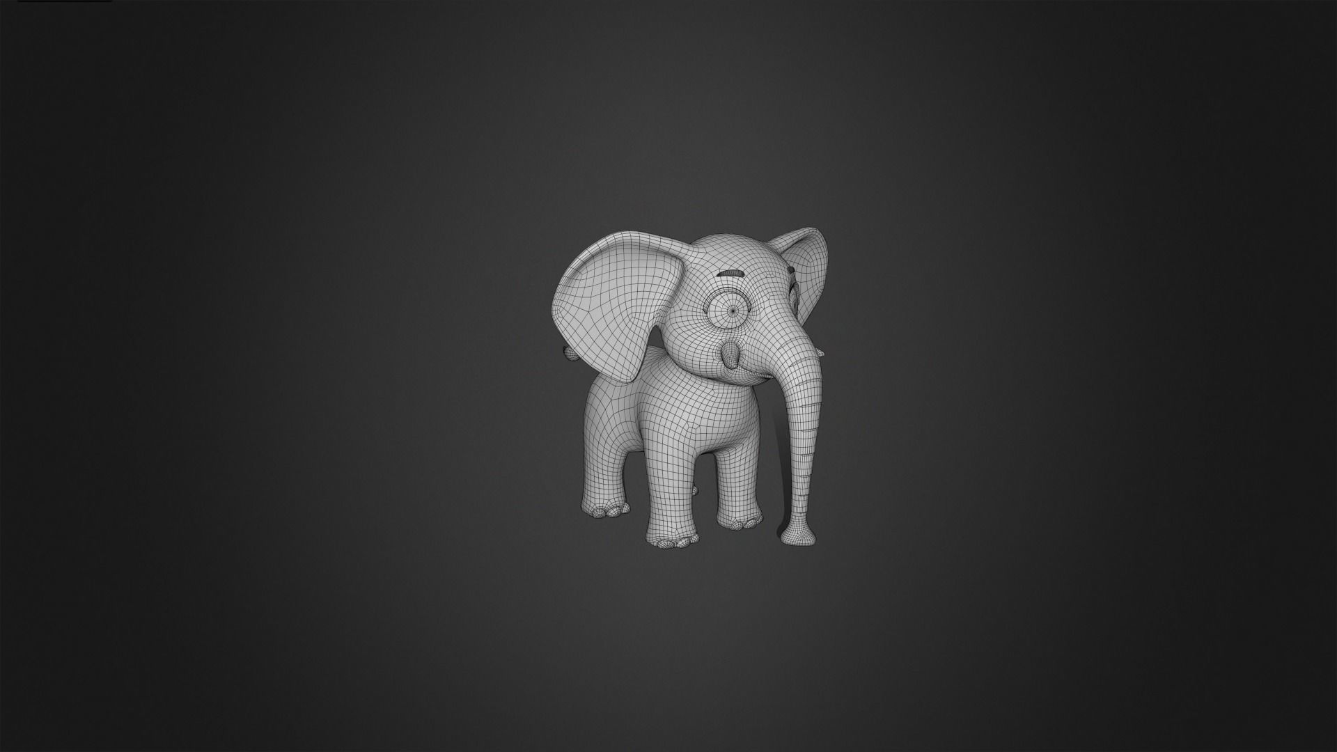 Asset - Cartoons - Animal Elephant Rigged 3D model_5