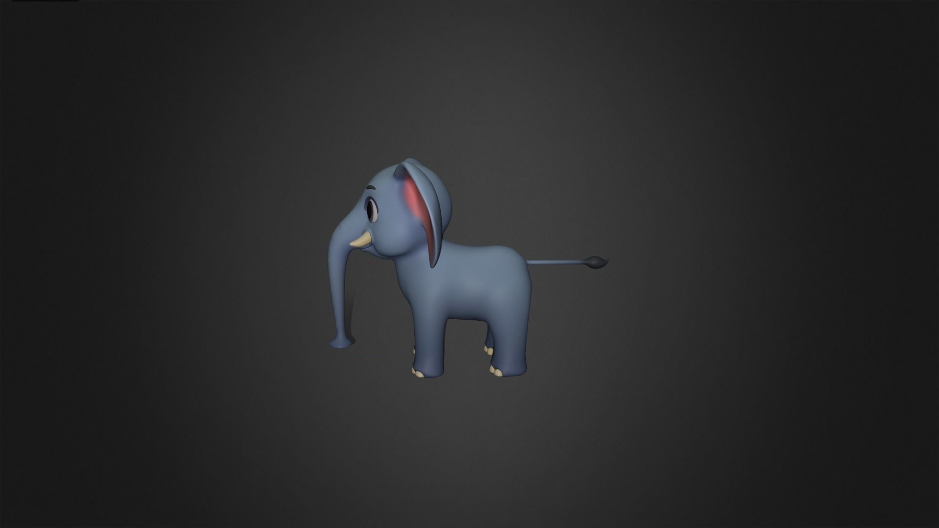 Asset - Cartoons - Animal Elephant Rigged 3D model_14
