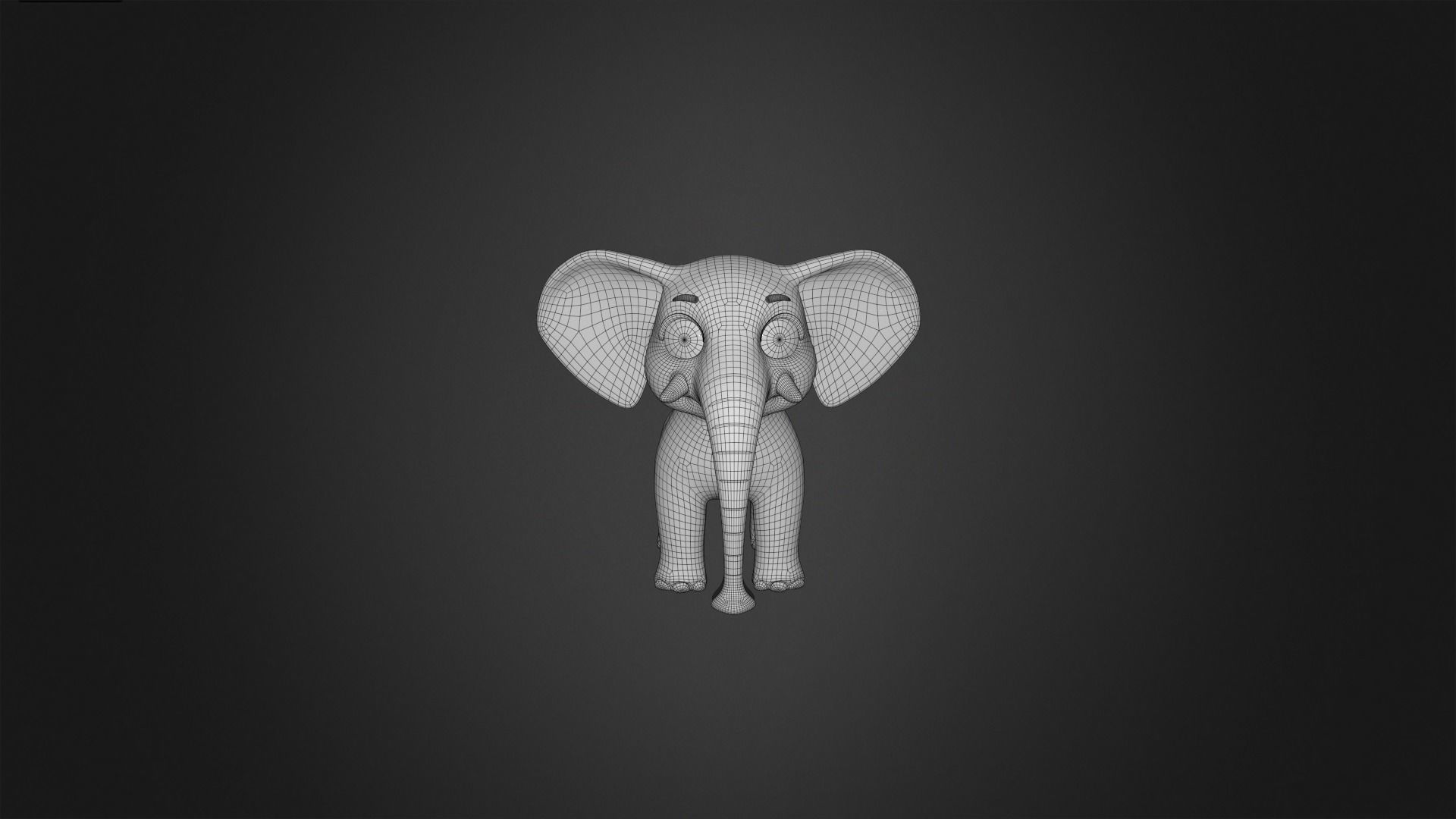 Asset - Cartoons - Animal Elephant Rigged 3D model_3