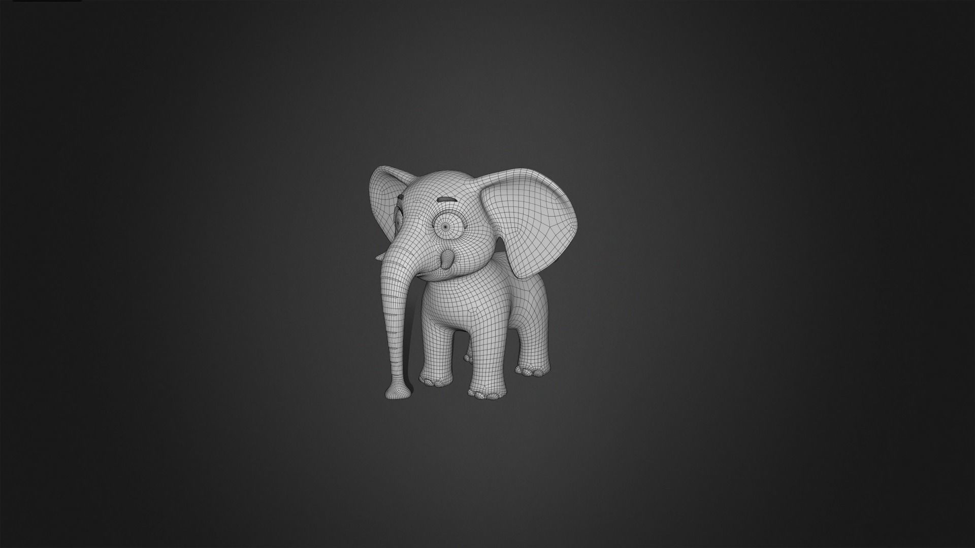 Asset - Cartoons - Animal Elephant Rigged 3D model_16