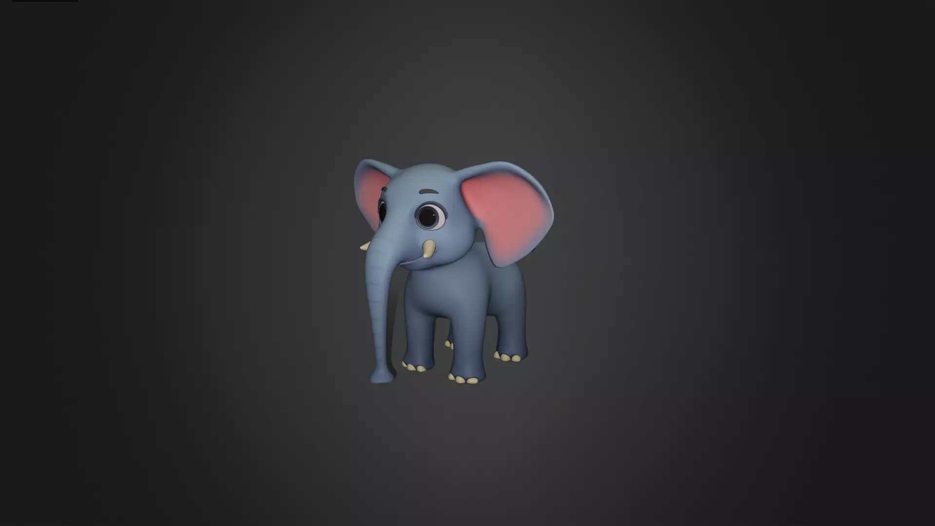Asset - Cartoons - Animal Elephant Rigged 3D model_0