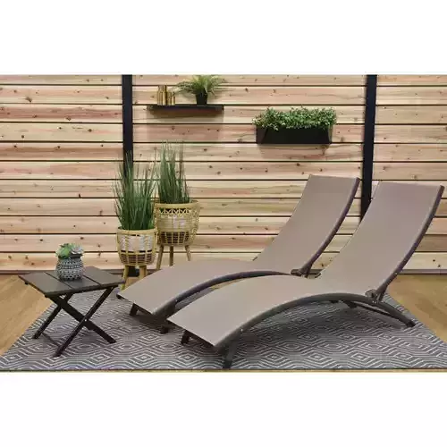 Bontang Sun Lounger Set with Loungers and Table